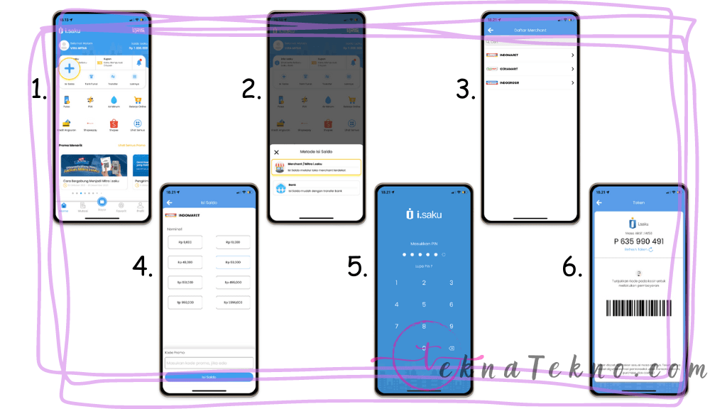 Cara Top Up iSaku Melalui Merchant