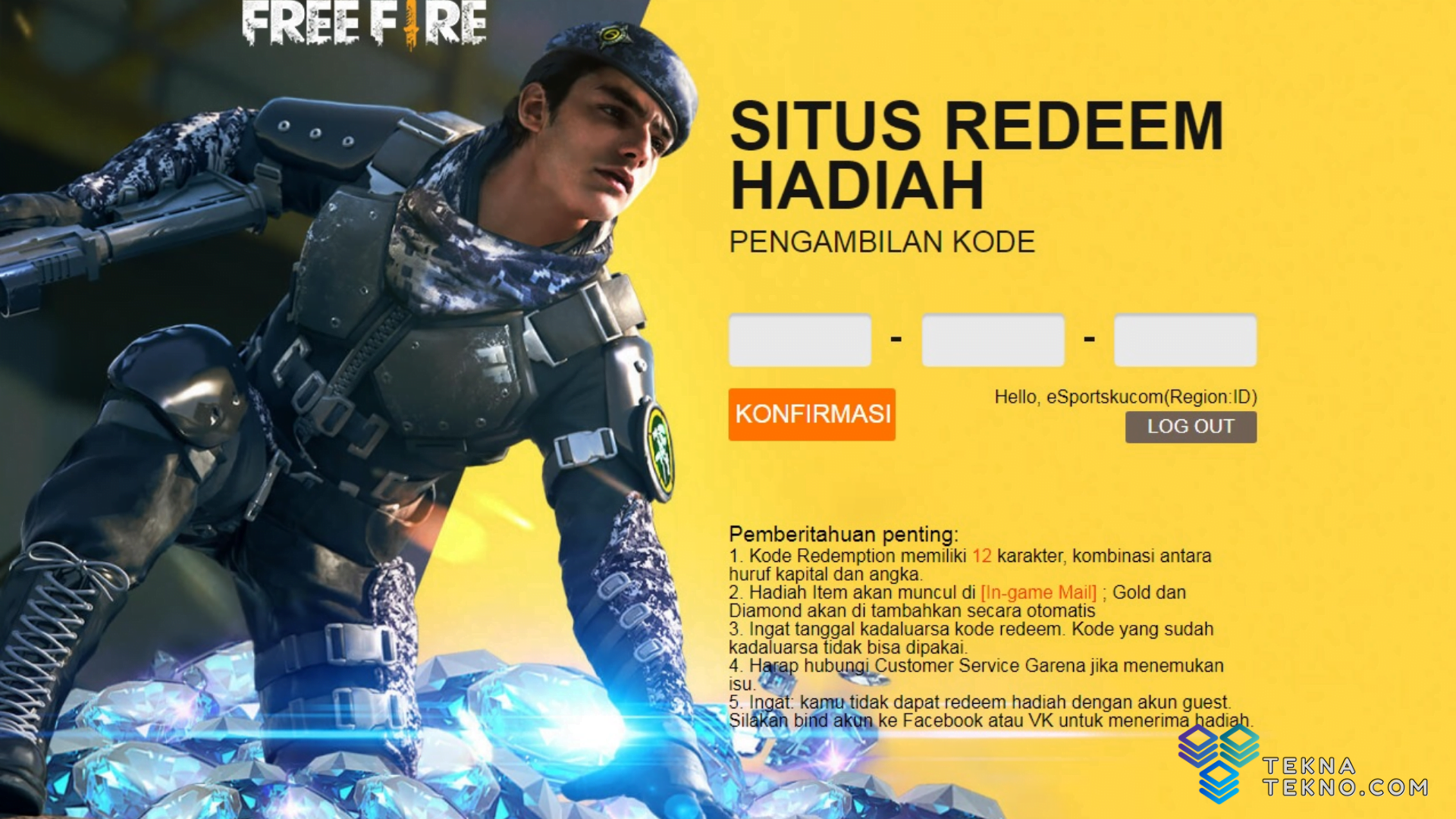 Cara Dapatkan Code Redeem FF Free Fire 2 Desember