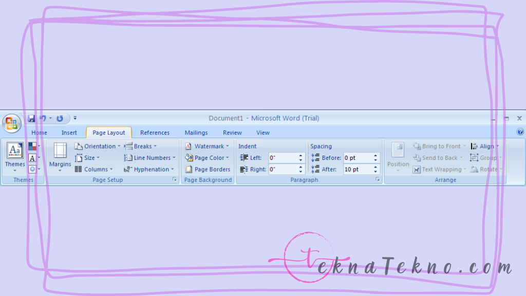 Fungsi Page Layout pada Microsoft Word